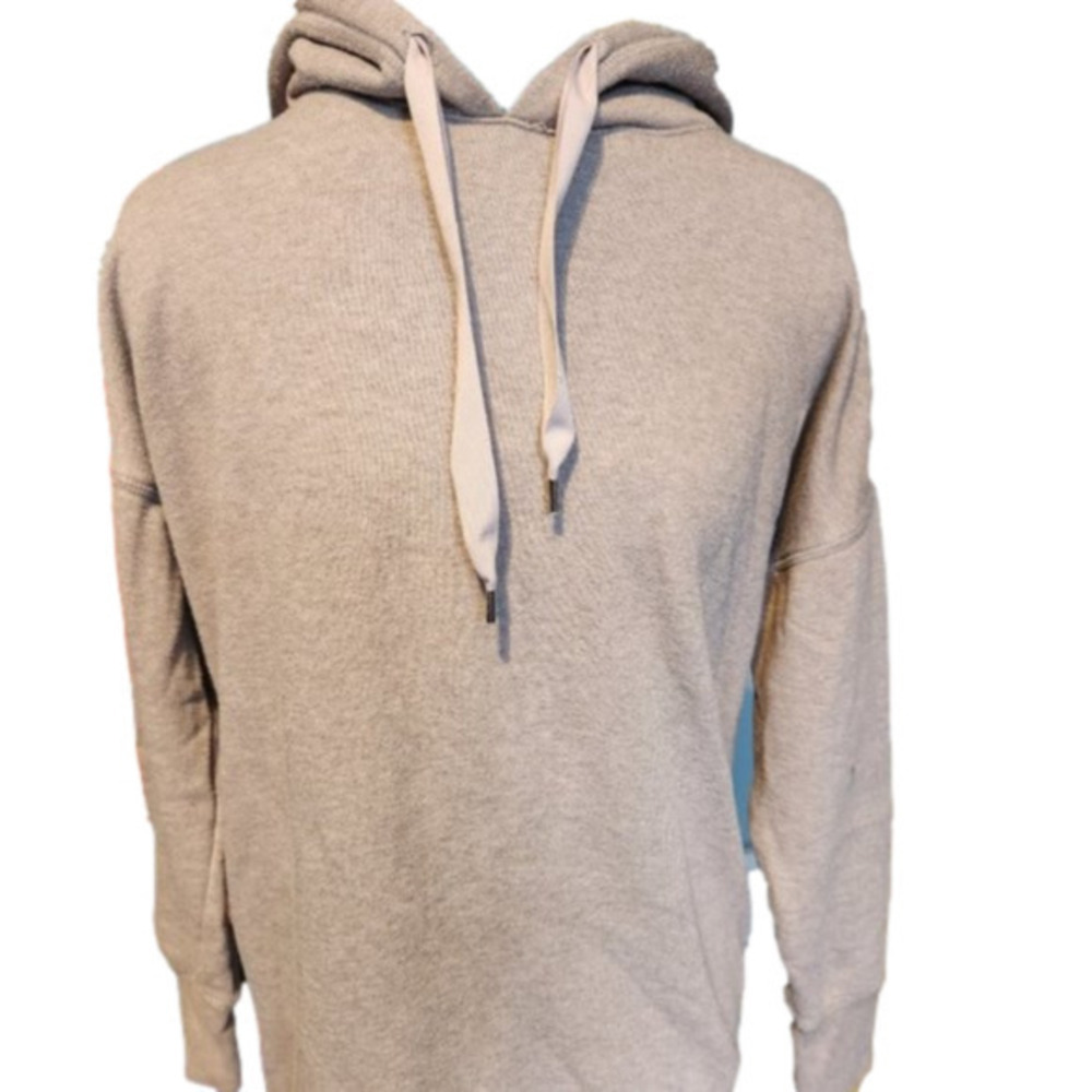283. Aerie taupe oversized hoodie with zipper details at the sides |S